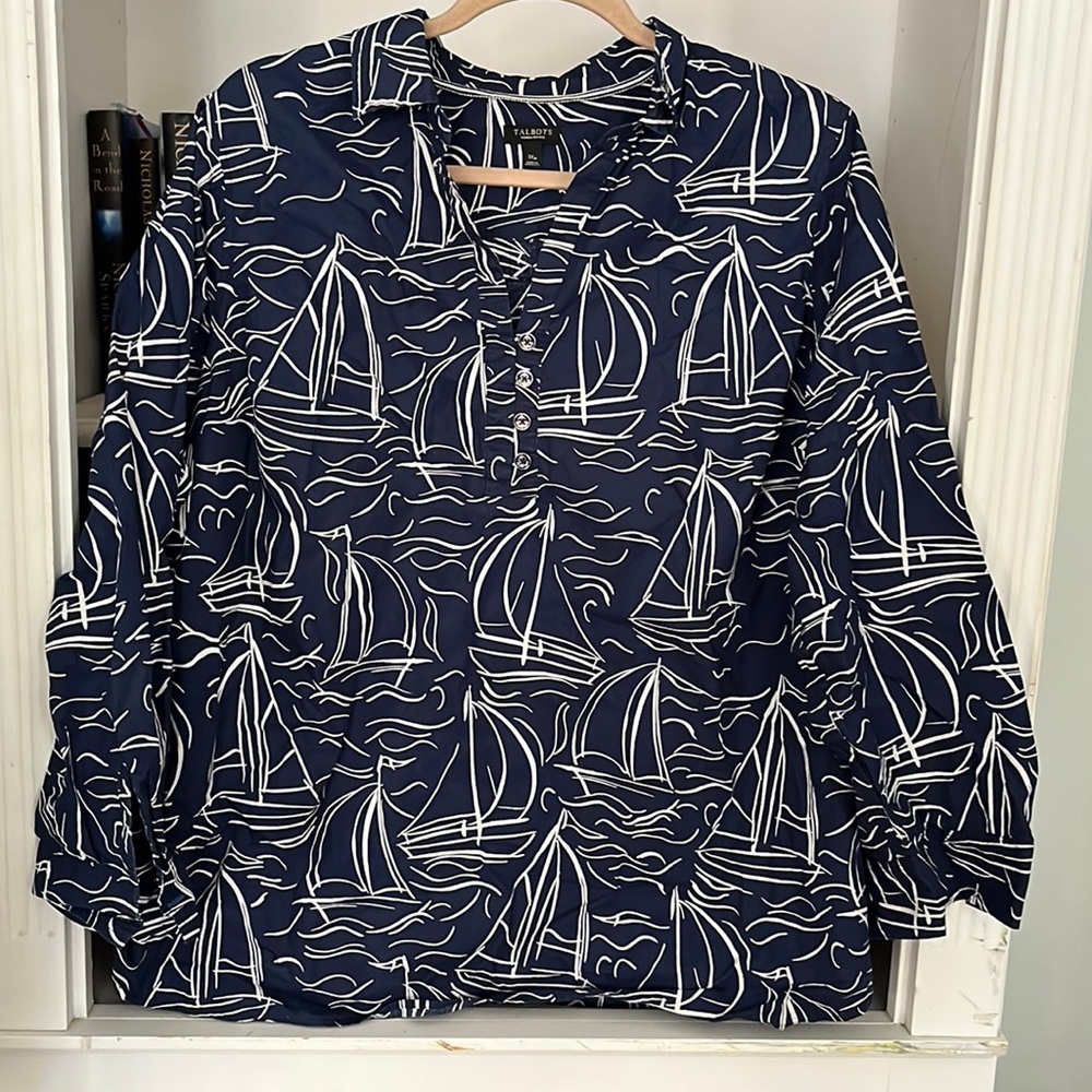 Talbots coastal tunic 1x petite